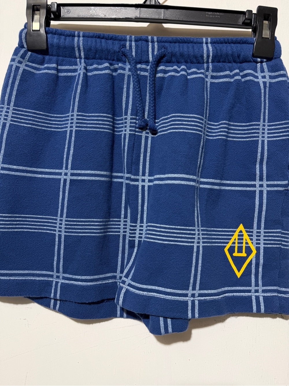 The Animals Observatory Blue Plaid Cotton Shorts - Boys Size 10 - Unisex